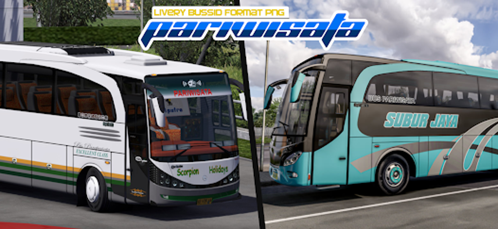 Livery Bussid Pariwisata HD yang jernih dan menarik dengan detail grafis tinggi