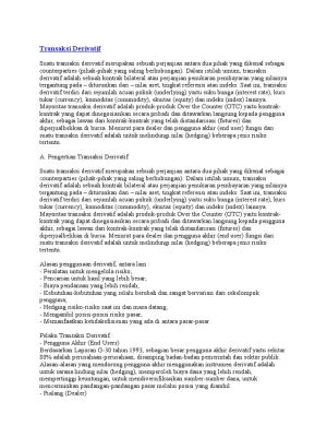 Pasar Derivatif Keuangan Mengalami Peningkatan Signifikan dalam Volume Transaksi