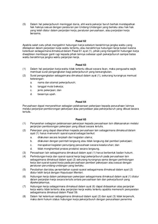 Pemahaman Lengkap tentang Pasal 62 UU Ketenagakerjaan