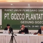 Direktur Perkebunan & Teknik PT Gozco Plantations Tbk, Andrew Michael Vincent menyampaikan apresiasi atas pencapaian tahun 2024 yang penuh tantangan