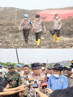 Kapolda Banten Pastikan Penanganan Kebakaran TPA Jatiwaringin Berjalan Optimal