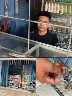 Gabungan Media Bersama GWI Temukan Kios Kosmetik Diduga Menjual Obat Keras Daftar G di Tangerang Selatan
