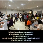 1.000 Warga Ikuti Bakti Sosial Pengobatan Gratis, Akupuntur, dan Pembagian Beras di Gereja Kasih Anugerah Depok City Blessing