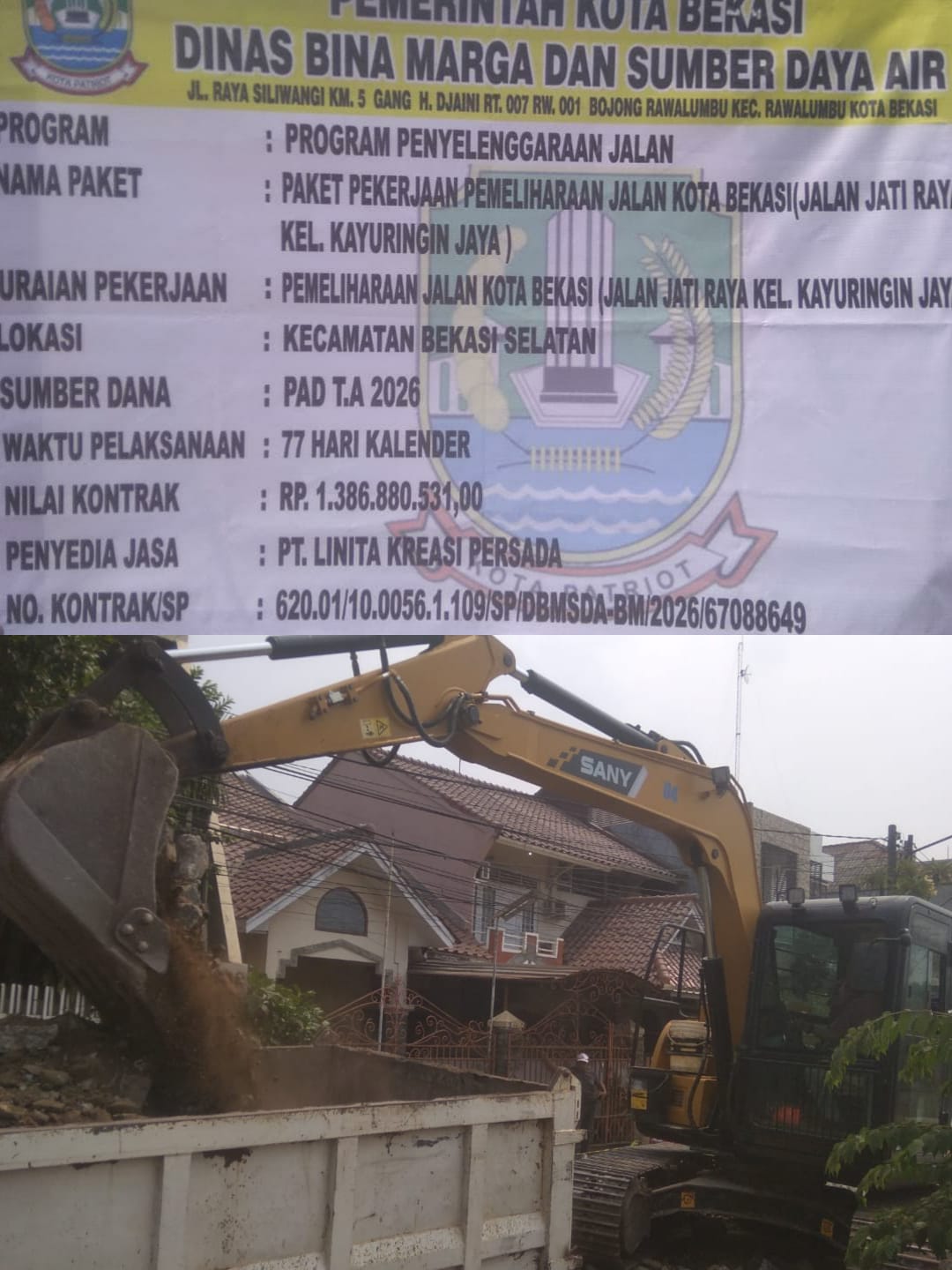 Proyek Penyelenggara Jalan Jati Kayuringin Tidak Memenuhi K 3